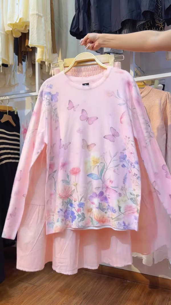 Elegant Pink Floral Embroidered Lace Shirt - Image 5